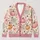 Pink Pumpkin Spider Web Halloween Style for Autumn Gatherings and Casual Weekend Wear All-over Print Knitted Cardigan - 1