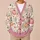 Pink Pumpkin Spider Web Halloween Style for Autumn Gatherings and Casual Weekend Wear All-over Print Knitted Cardigan - 6