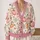 Pink Pumpkin Spider Web Halloween Style for Autumn Gatherings and Casual Weekend Wear All-over Print Knitted Cardigan - 2