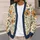 Sunflower And Blue Flower Botanical Motif For Autumn Layering, Women’s Casual Style All-over Print Knitted Cardigan - 5