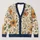 Sunflower And Blue Flower Botanical Motif For Autumn Layering, Women’s Casual Style All-over Print Knitted Cardigan - 1