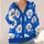 Fluffy White Dog Faces With Blue Flowers For Playful Halloween Gatherings And Casual Days All-over Print Knitted Cardigan - 4