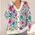 Colorful Floral Garden Motifs for Vacation Layering and Everyday Spring Outings for Her All-over Print Knitted Cardigan - 4