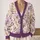 Lavender Wildflower Botanical Bloom for Relaxed Everyday Layering and Weekend Style All-over Print Knitted Cardigan - 2