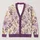 Lavender Wildflower Botanical Bloom for Relaxed Everyday Layering and Weekend Style All-over Print Knitted Cardigan - 1