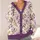 Lavender Wildflower Botanical Bloom for Relaxed Everyday Layering and Weekend Style All-over Print Knitted Cardigan - 4
