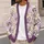 Lavender Wildflower Botanical Bloom for Relaxed Everyday Layering and Weekend Style All-over Print Knitted Cardigan - 5