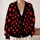 Red Polka Dots On Black For Everyday Layering, Casual Wardrobes, And Gift Giving All-over Print Knitted Cardigan - 2