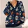 Mummy Pumpkin Halloween Style for Parties and Fall Layering Women's Plus Size Outfits All-over Print Knitted Cardigan - 4