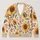 Golden Sunflowers and Autumn Leaves for Cozy Layering, Plus Size Weekend Lifestyle All-over Print Knitted Cardigan - 1
