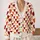 Multicolor Heart Motifs for Cozy Holiday Layering and Everyday Romantic Winter Wear All-over Print Knitted Cardigan - 2
