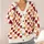Multicolor Heart Motifs for Cozy Holiday Layering and Everyday Romantic Winter Wear All-over Print Knitted Cardigan - 4
