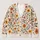 Orange Wildflower Botanical Blooms for Cozy Autumn Layering and Everyday Cottage Style All-over Print Knitted Cardigan - 1