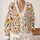 Orange Wildflower Botanical Blooms for Cozy Autumn Layering and Everyday Cottage Style All-over Print Knitted Cardigan - 2
