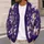 Santa Claus Holiday Cheer With Purple Stars For Festive Everyday Layering For Women All-over Print Knitted Cardigan - 5