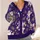 Santa Claus Holiday Cheer With Purple Stars For Festive Everyday Layering For Women All-over Print Knitted Cardigan - 4