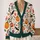 Halloween Pumpkins Bats and Wildflowers for Autumn Gatherings and Cozy Layering All-over Print Knitted Cardigan - 2