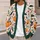 Halloween Pumpkins Bats and Wildflowers for Autumn Gatherings and Cozy Layering All-over Print Knitted Cardigan - 5