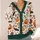 Halloween Pumpkins Bats and Wildflowers for Autumn Gatherings and Cozy Layering All-over Print Knitted Cardigan - 4