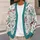 Pink Teal Butterfly Garden for Everyday Layering and Cottagecore Spring Weekend Style All-over Print Knitted Cardigan - 5