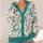 Pink Teal Butterfly Garden for Everyday Layering and Cottagecore Spring Weekend Style All-over Print Knitted Cardigan - 4
