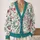 Pink Teal Butterfly Garden for Everyday Layering and Cottagecore Spring Weekend Style All-over Print Knitted Cardigan - 2