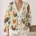 Watercolor Rooster and Hen Farmyard Motifs for Autumn Country Outings and Casual Women All-over Print Knitted Cardigan - 2