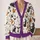 Halloween Cats Ghosts and Bats for Festive Autumn Evenings and Cozy Everyday Wear All-over Print Knitted Cardigan - 2