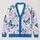 Blue Butterfly Floral Layering Style for Beach Escapes and Romantic Weekend Outings All-over Print Knitted Cardigan - 1