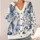 Blue White Cat Toile Floral Scene For Relaxed Everyday Layering And Cottagecore Women All-over Print Knitted Cardigan - 4