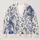 Blue White Cat Toile Floral Scene For Relaxed Everyday Layering And Cottagecore Women All-over Print Knitted Cardigan - 1