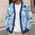 Blue Snowman Winter Scene for Cozy Vacation Layering and Casual Women's Everyday Style All-over Print Knitted Cardigan - 5
