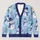 Blue Snowman Winter Scene for Cozy Vacation Layering and Casual Women's Everyday Style All-over Print Knitted Cardigan - 1