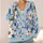 Light Blue Botanical Blooms For Spring Getaways And Date Nights, Elegant Style For Women All-over Print Knitted Cardigan - 4