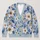 Light Blue Botanical Blooms For Spring Getaways And Date Nights, Elegant Style For Women All-over Print Knitted Cardigan - 1