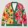 Tropical Hibiscus Blooms in Pink and Yellow for Bright Spring Summer Layering Style All-over Print Knitted Cardigan - 1