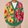 Tropical Hibiscus Blooms in Pink and Yellow for Bright Spring Summer Layering Style All-over Print Knitted Cardigan - 6