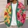 Tropical Hibiscus Blooms in Pink and Yellow for Bright Spring Summer Layering Style All-over Print Knitted Cardigan - 5