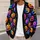 Neon Pumpkin Faces For Halloween Parties And Autumn Outings, Women’s Seasonal Style All-over Print Knitted Cardigan - 5