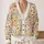 Floral Bees And Honey Hives For Spring Garden Days And Relaxed Vacation Getaways All-over Print Knitted Cardigan - 2