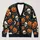 Vintage Pumpkin Skull Autumn Halloween Layering For Women, Vacation And Date Night All-over Print Knitted Cardigan - 1