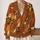Blocky Honey Bee Motifs for Autumn Layering, Vacation Days, and Women's Casual Style All-over Print Knitted Cardigan - 2
