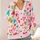 Colorful Heart Motifs for Romantic Spring Layering and Cheerful Everyday Weekend Style All-over Print Knitted Cardigan - 4