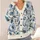 Blue Botanical Peony Florals for Elegant Everyday Layering, Spring Outings and Gifts All-over Print Knitted Cardigan - 4