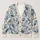 Blue Botanical Peony Florals for Elegant Everyday Layering, Spring Outings and Gifts All-over Print Knitted Cardigan - 1