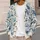 Blue Botanical Peony Florals for Elegant Everyday Layering, Spring Outings and Gifts All-over Print Knitted Cardigan - 5
