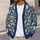 Navy And Cream Floral Motifs For Polished Spring Layering, Everyday Women's Style All-over Print Knitted Cardigan - 5