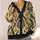 Black Damask Motif Vintage Style for Elegant Autumn Vacation and Date Night Wear All-over Print Knitted Cardigan - 4