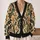 Black Damask Motif Vintage Style for Elegant Autumn Vacation and Date Night Wear All-over Print Knitted Cardigan - 2