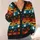 Halloween Pumpkins, Bats & Ghosts for Spooky Autumn Parties and Cozy Fall Celebrations All-over Print Knitted Cardigan - 4